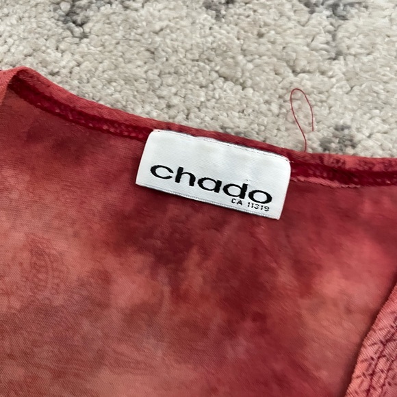 Vintage 90’s Mesh Puff Sleeve Floral Long Sleeve - Picture 2 of 3